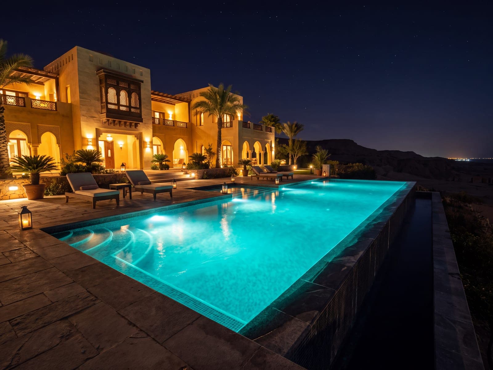 Infinity Edge After Dark — Villas · LED Lighting