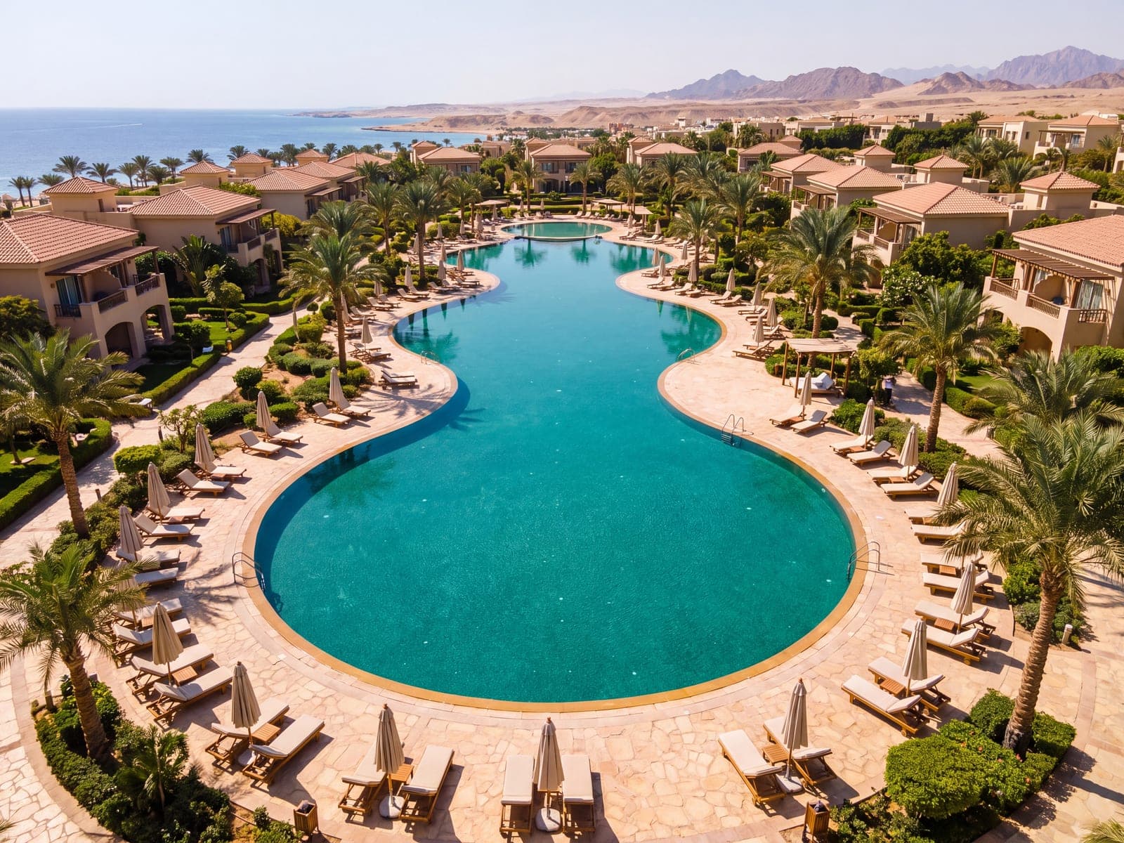 Resort Lagoon from Above — Compounds · Aerial View